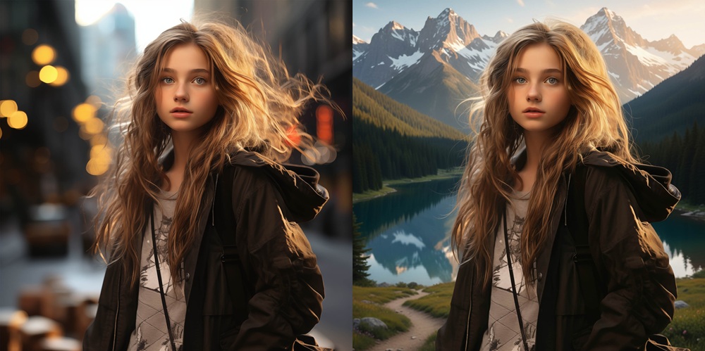 Пример замены фона на изображении