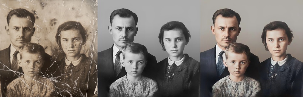 Пример реставрации старых фотографий